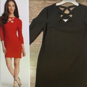 ❤️ NWOT! DIANE VON FURSTENBERG CARMEN SHEATH DRESS W/ CUTOUT NECKLINE, 8